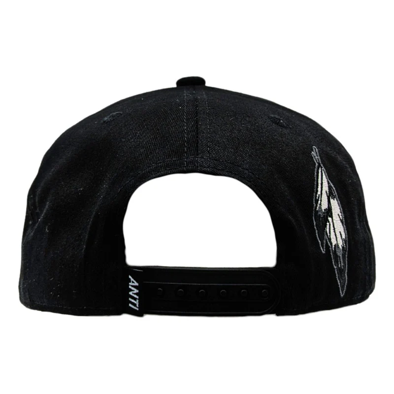 Gorra Antifashion Red Skull Negro Algodón Bordado 015 - Imagen 5